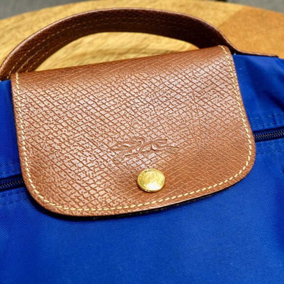 LONGCHAMP Pliage Document Holder Briefcase Royal Blue EUC - Picture 4 of 14